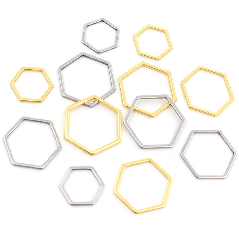 20pcs 3 Size Polygon Charm Gol – обзор и цена Bezels Pendant Resin
