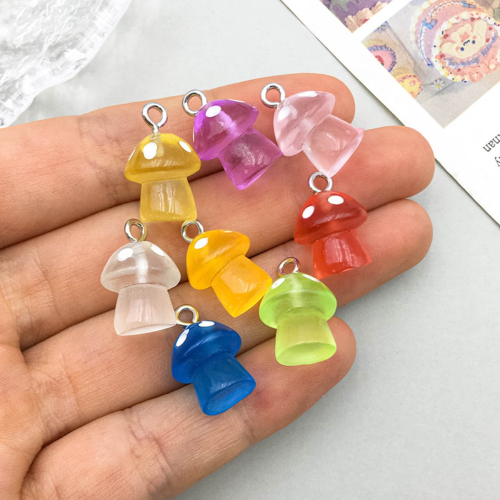 16pcs Luminous Mushroom Charms – обзор и цена Resin Art Engagement