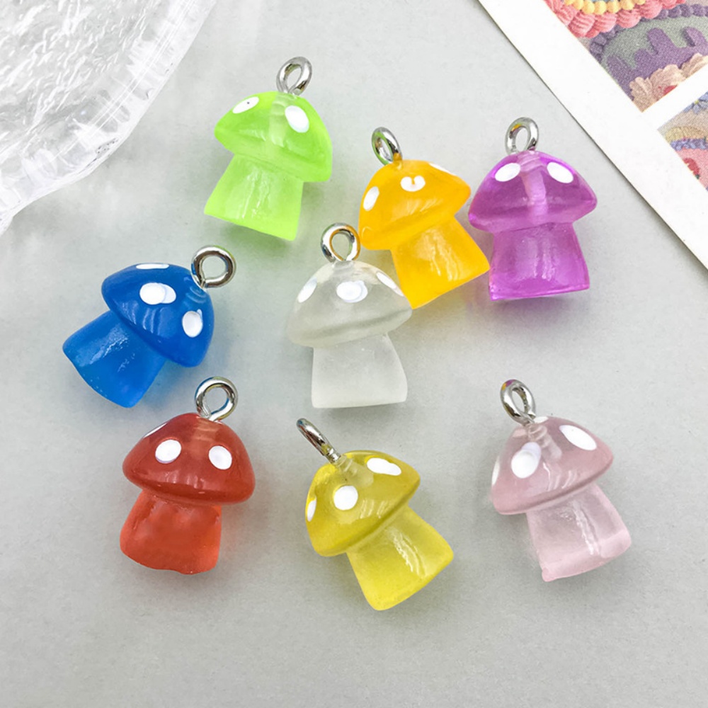 16pcs Luminous Mushroom Charms – обзор и цена Resin Art Engagement