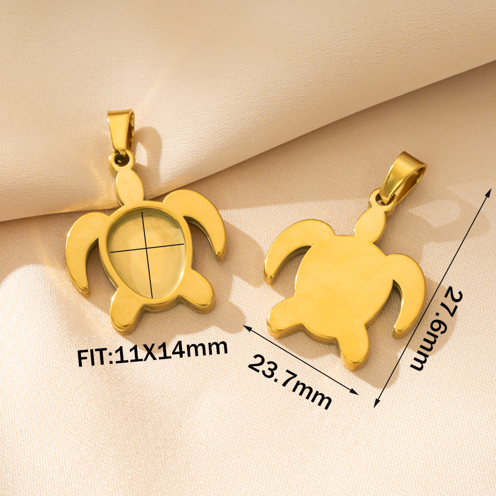 5pcs Stainless Steel Turtle Pe – обзор и цена Bezels Pendant Resin