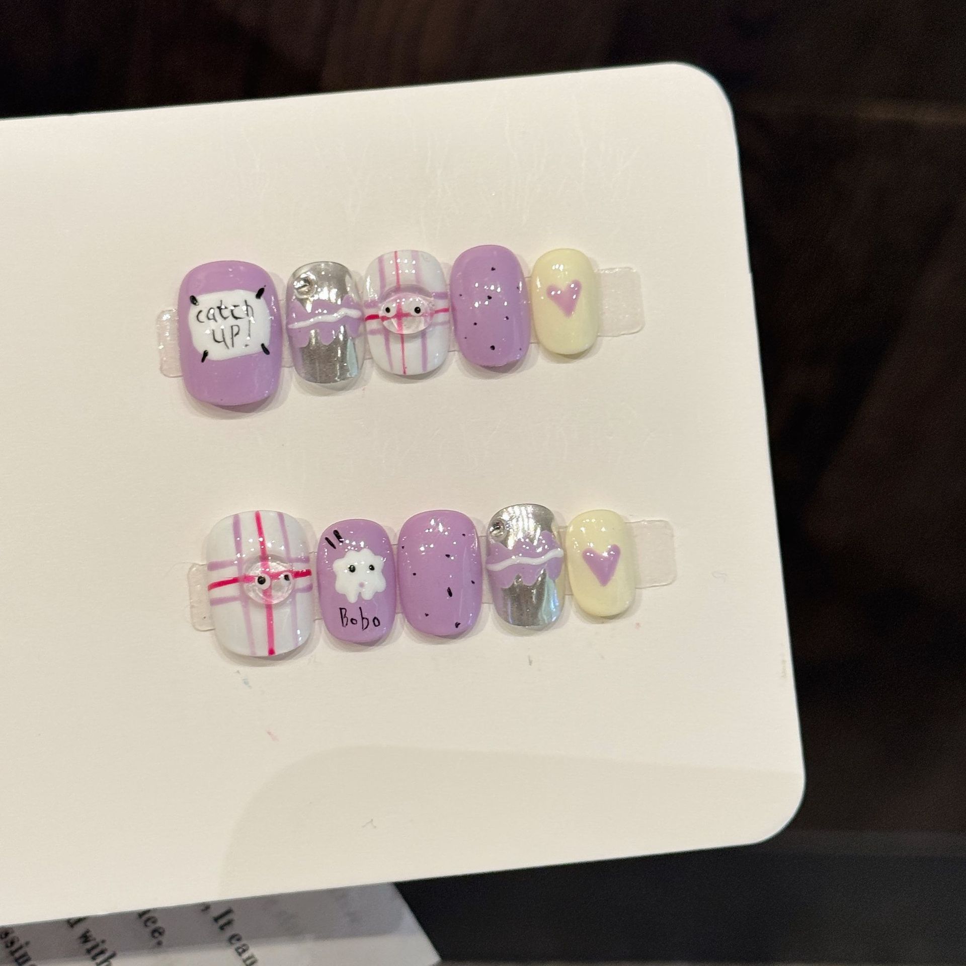 10pcs Handmade Pressed Short R – обзор и цена Resin Art Purple