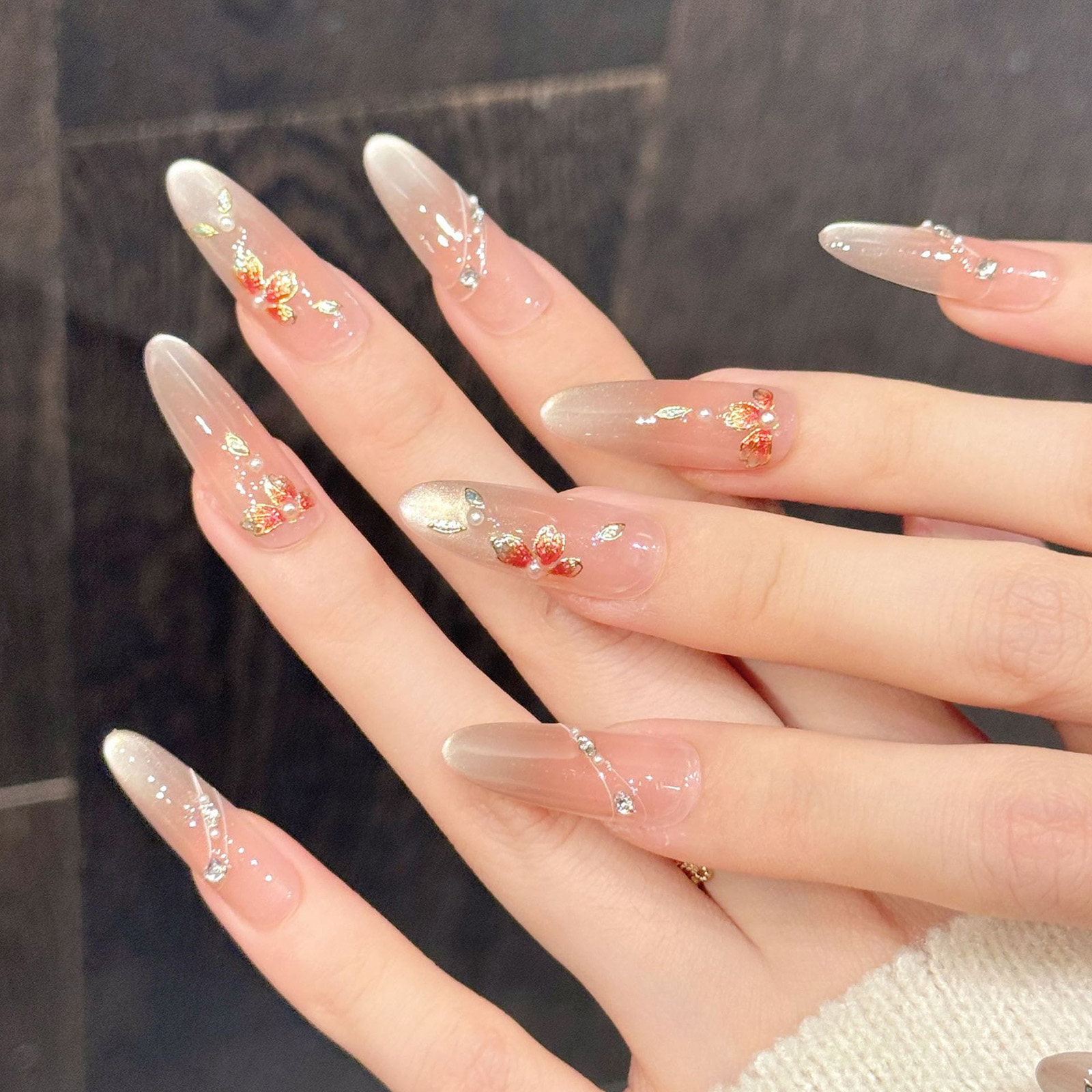 10pcs Handmade Fake Nails Pres – обзор и цена Resin Art Flower