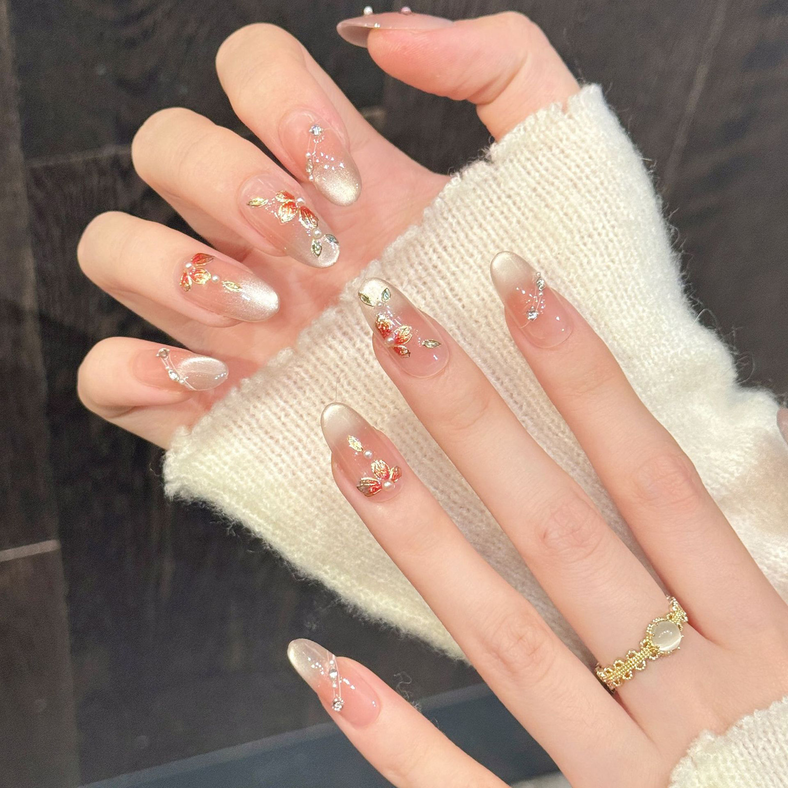 10pcs Handmade Fake Nails Pres – обзор и цена Resin Art Flower