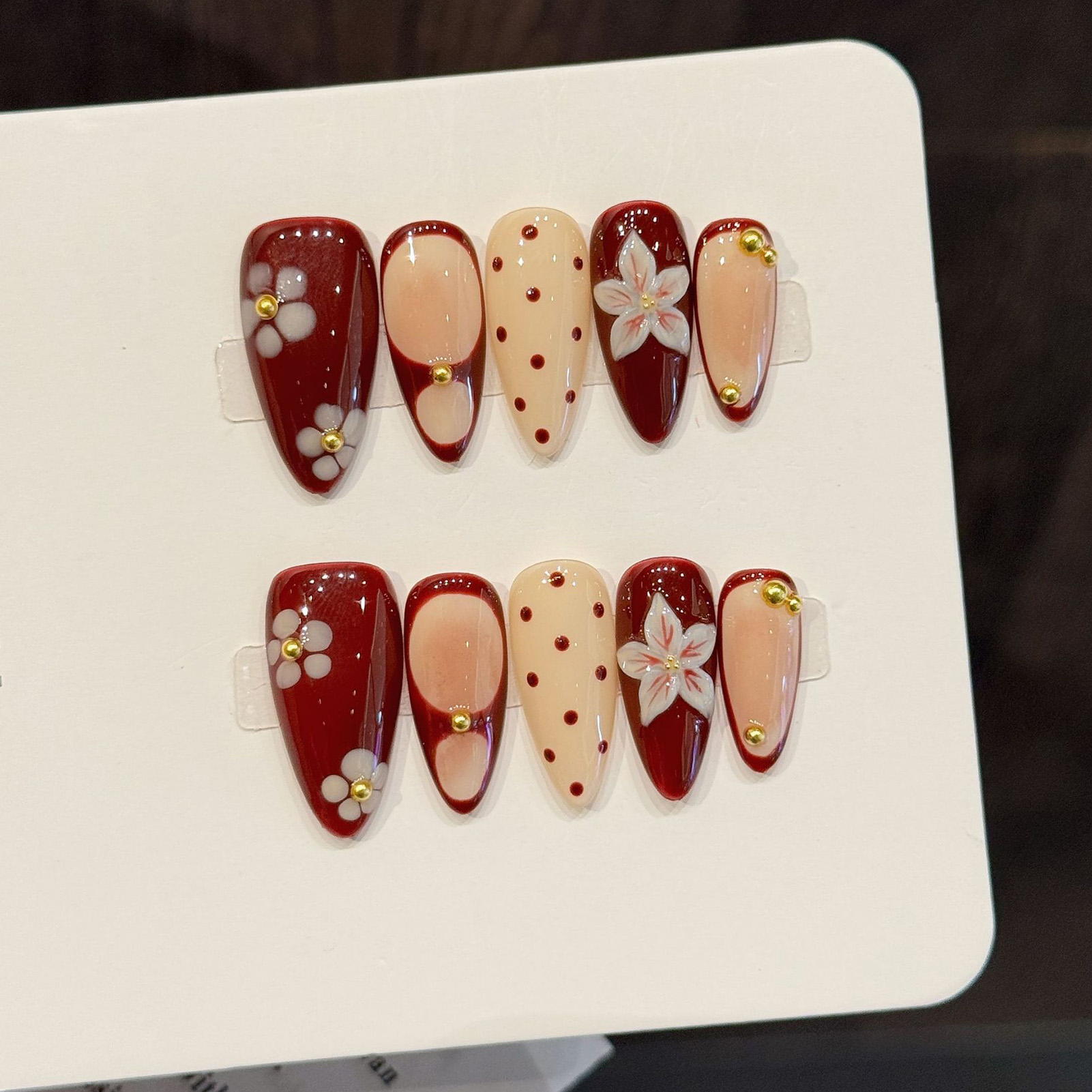 10pcs Handmade Wine Red French – обзор и цена Resin Art Flower