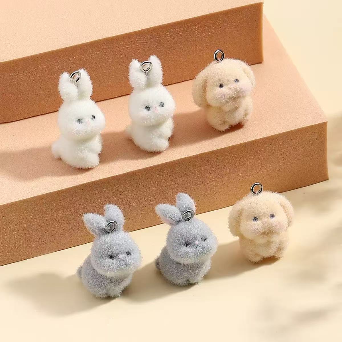 10pcs Flocking Little Rabbit R – обзор и цена Resin Art Engagement