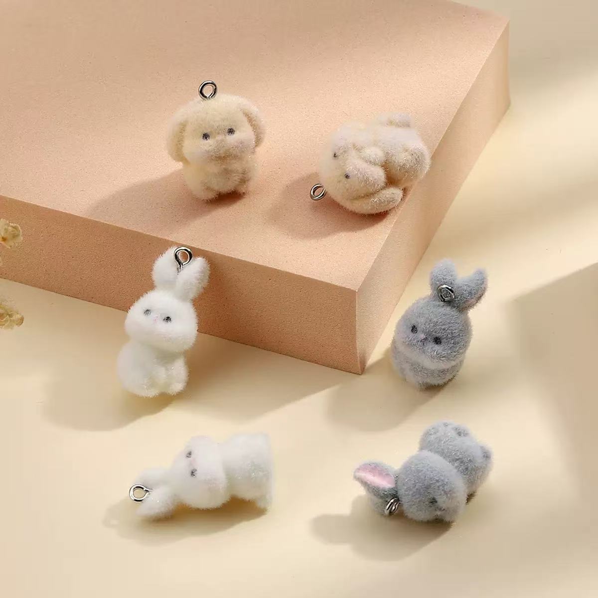 10pcs Flocking Little Rabbit R – обзор и цена Resin Art Engagement